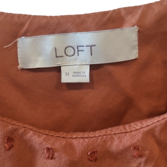 Loft blouse floral embroidery flowy feminine spring summer - Picture 4 of 4